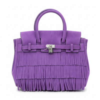SİERRA MOR - HERMES MODEL SÜET ÇANTA