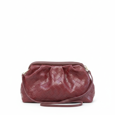 VENEZİA BORDO - BOTTEGA MODEL DERİ ÇANTA